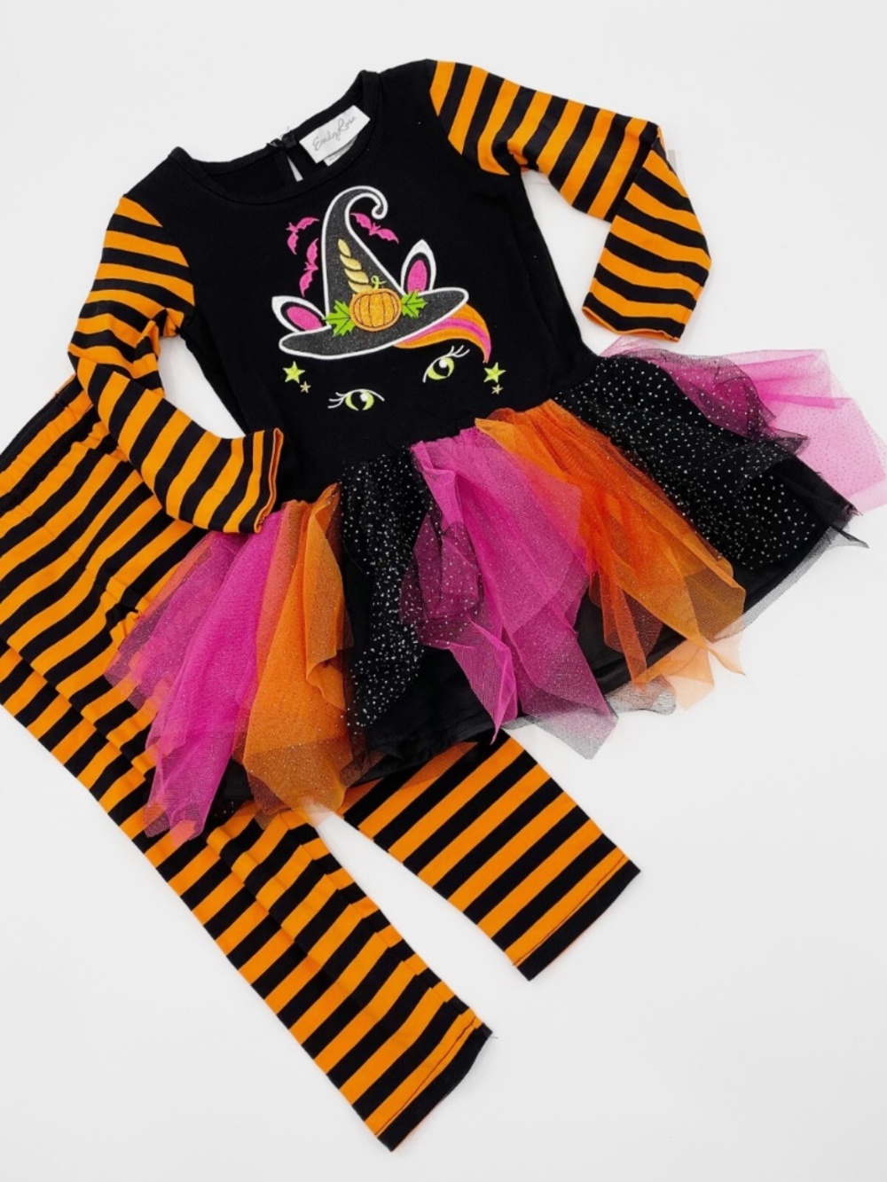 Emily Rose Girl's Fall Halloween Cat Unicorn Tutu Tunic Legging Set Size 3T New